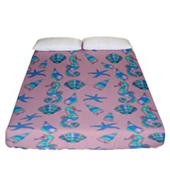 Seahorse Pattern Fitted Sheet (king Size)