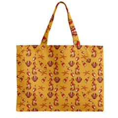 Seahorse Pattern Zipper Mini Tote Bag by Valentinaart