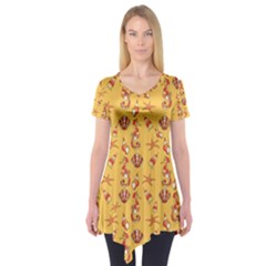 Seahorse Pattern Short Sleeve Tunic 