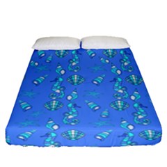 Seahorse Pattern Fitted Sheet (queen Size)