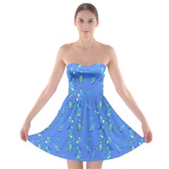 Seahorse Pattern Strapless Bra Top Dress by Valentinaart