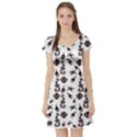 Seahorse pattern Short Sleeve Skater Dress View1