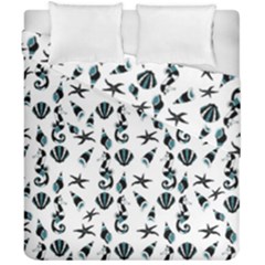 Seahorse Pattern Duvet Cover Double Side (california King Size)