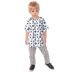 Seahorse Pattern Kids  Raglan Tee