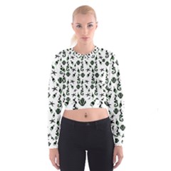 Seahorse Pattern Women s Cropped Sweatshirt by Valentinaart