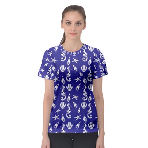 Seahorse Pattern Women s Sport Mesh Tee by Valentinaart