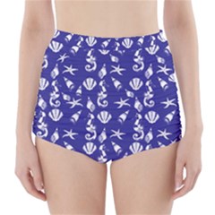 Seahorse Pattern High-waisted Bikini Bottoms