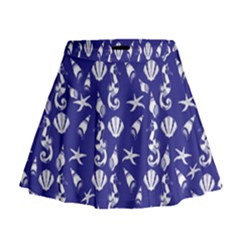 Seahorse Pattern Mini Flare Skirt