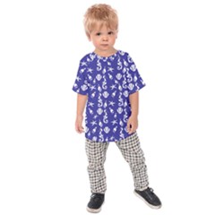 Seahorse Pattern Kids  Raglan Tee