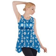 Seahorse Pattern Side Drop Tank Tunic by Valentinaart