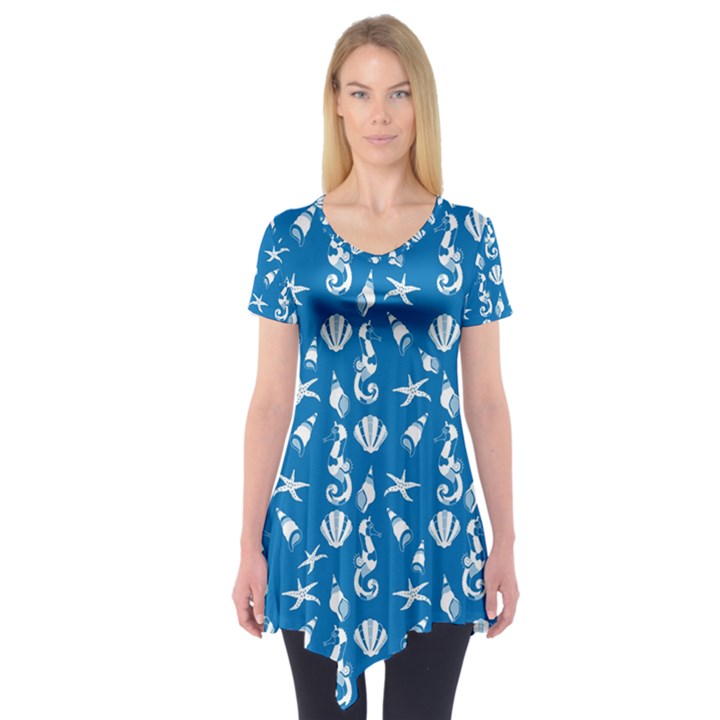 Seahorse pattern Short Sleeve Tunic 