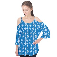 Seahorse Pattern Flutter Tees