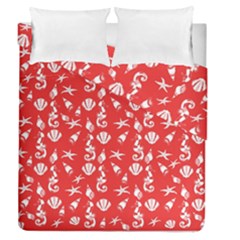 Seahorse Pattern Duvet Cover Double Side (queen Size) by Valentinaart