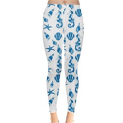 Seahorse Pattern Leggings  by Valentinaart