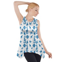 Seahorse Pattern Side Drop Tank Tunic