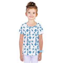 Seahorse Pattern Kids  One Piece Tee