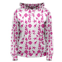 Seahorse Pattern Women s Pullover Hoodie by Valentinaart