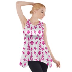 Seahorse Pattern Side Drop Tank Tunic by Valentinaart