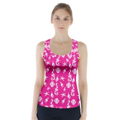 Seahorse Pattern Racer Back Sports Top