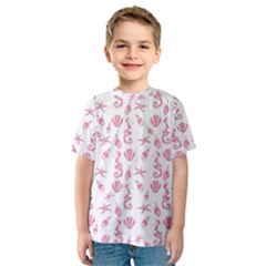 Seahorse Pattern Kids  Sport Mesh Tee