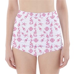 Seahorse Pattern High-waisted Bikini Bottoms