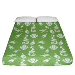 Seahorse Pattern Fitted Sheet (queen Size)