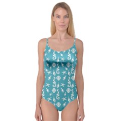 Seahorse Pattern Camisole Leotard 