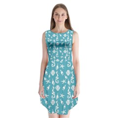 Seahorse Pattern Sleeveless Chiffon Dress  