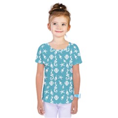 Seahorse Pattern Kids  One Piece Tee