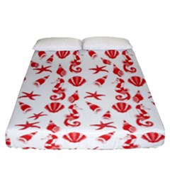 Seahorse Pattern Fitted Sheet (queen Size)