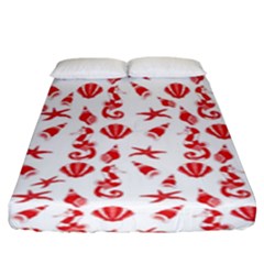 Seahorse Pattern Fitted Sheet (king Size)