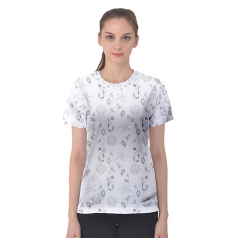 Seahorse Pattern Women s Sport Mesh Tee by Valentinaart