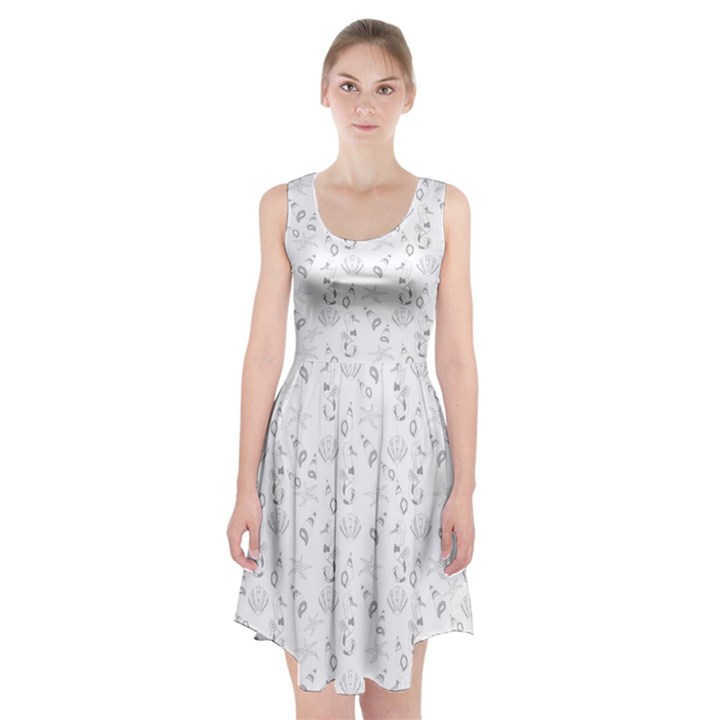 Seahorse pattern Racerback Midi Dress