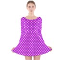 Polka dots Long Sleeve Velvet Skater Dress View1