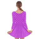 Polka dots Long Sleeve Velvet Skater Dress View2