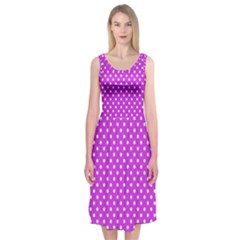 Polka Dots Midi Sleeveless Dress by Valentinaart