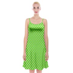 Polka Dots Spaghetti Strap Velvet Dress