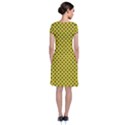 Polka dots Short Sleeve Front Wrap Dress View2