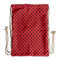 Polka Dots Drawstring Bag (large) by Valentinaart