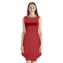 Polka Dots Sleeveless Chiffon Dress  