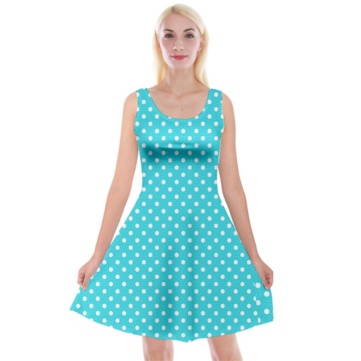 Polka dots Reversible Velvet Sleeveless Dress