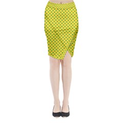 Polka Dots Midi Wrap Pencil Skirt