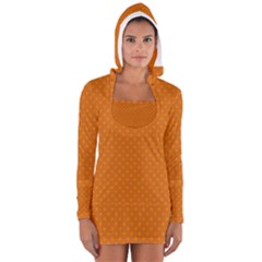 Polka Dots Women s Long Sleeve Hooded T-shirt