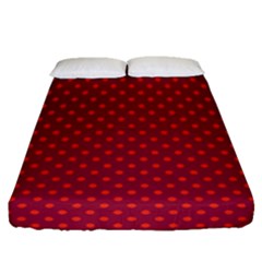 Polka Dots Fitted Sheet (queen Size)