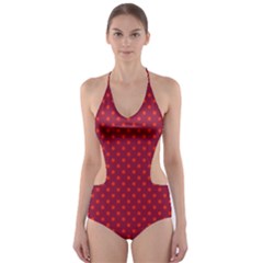 Polka Dots Cut-out One Piece Swimsuit by Valentinaart