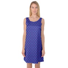 Polka Dots Sleeveless Satin Nightdress