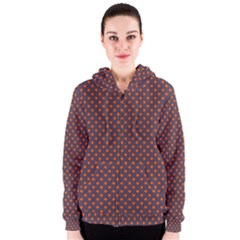 Polka Dots Women s Zipper Hoodie by Valentinaart