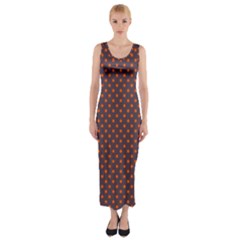 Polka Dots Fitted Maxi Dress