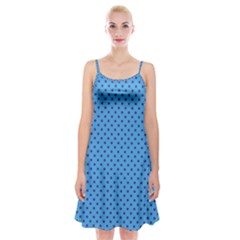 Polka Dots Spaghetti Strap Velvet Dress