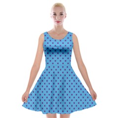 Polka Dots Velvet Skater Dress